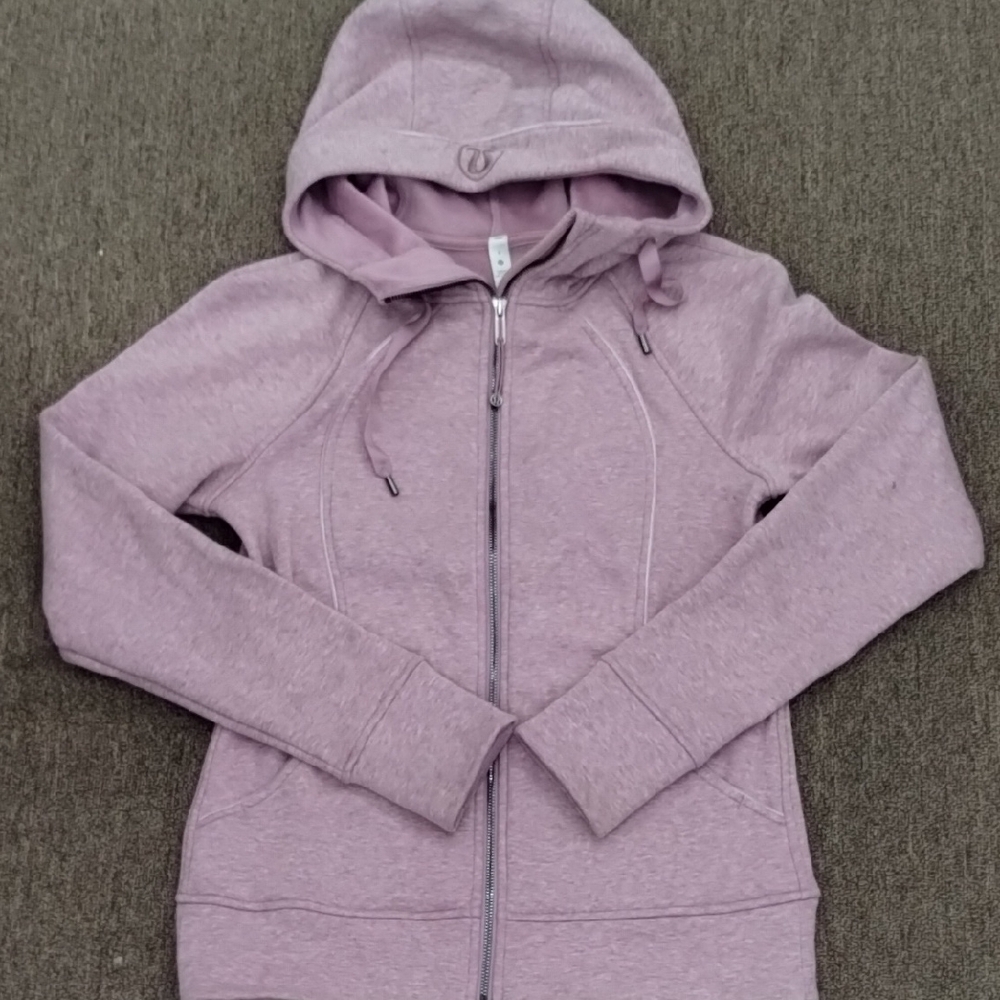 Lululemon Pink Scuba Full Length Hoodie Fleece